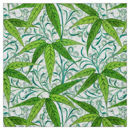 Tecido Impressão, verde e branco de bambu de William