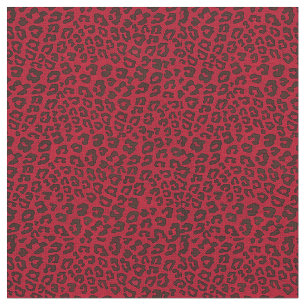 Tecido Impressão vermelho Stippled do leopardo do arando
