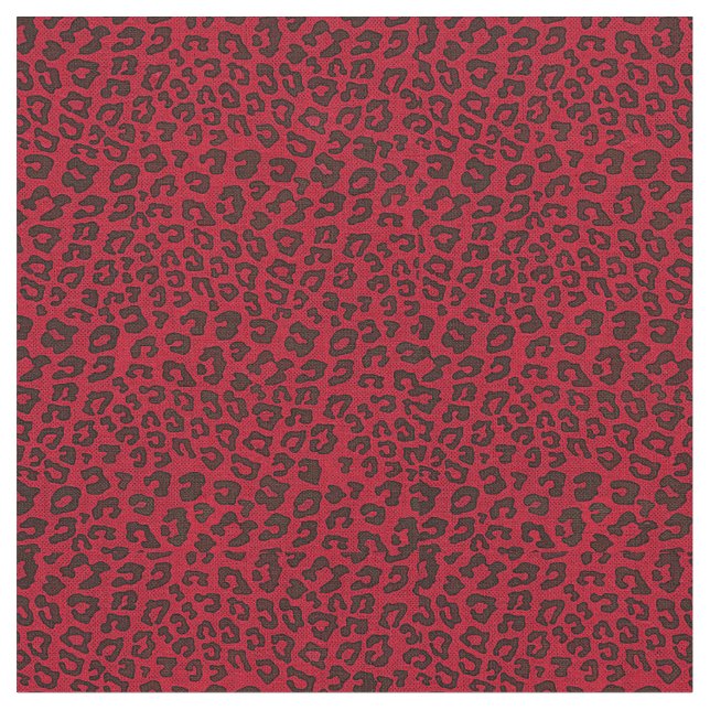 Tecido Impressão vermelho Stippled do leopardo do arando (Detalhe)