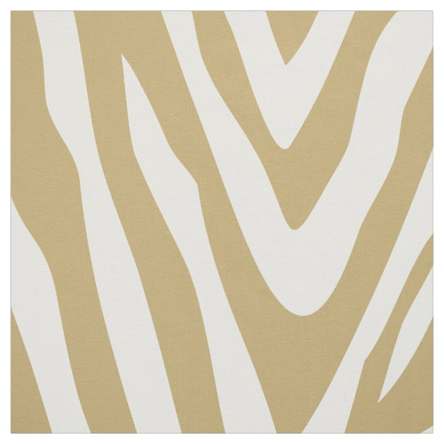 Tecido Impressão Zebra Dourada em grande escala (Modelo)