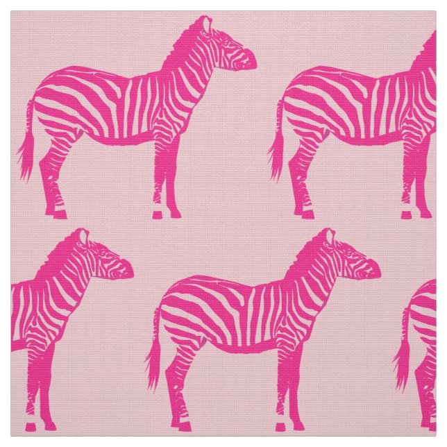 Tecido Impressão Zebra - Fúchsia e rosas claro (Modelo)