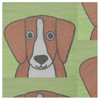 Tecido impresso do beagle em forma de corte