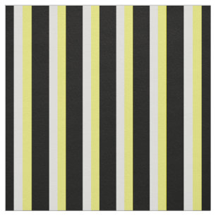 Tecido impresso, preto e branco e amarelo