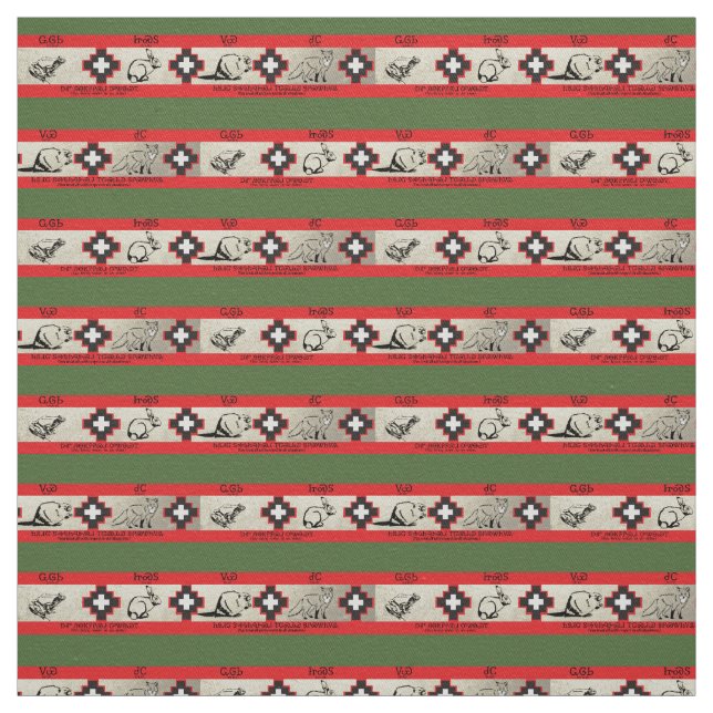 Tecido Impressões animais Cherokee (Modelo)