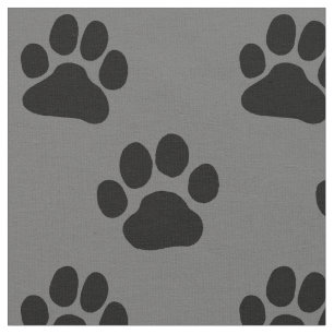 Tecido Impressões da pata do cão