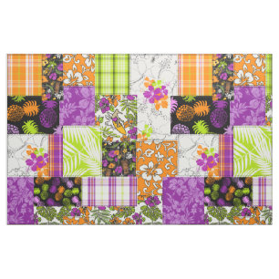 Tecido Impressões tropicais havaianos Aloha Patchwork -