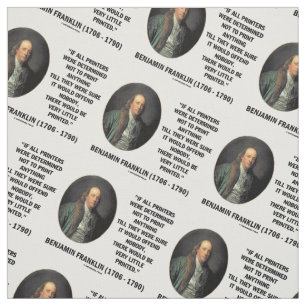Tecido Impressoras de Ben Franklin não às citações
