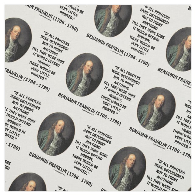 Tecido Impressoras de Ben Franklin não às citações (Modelo)