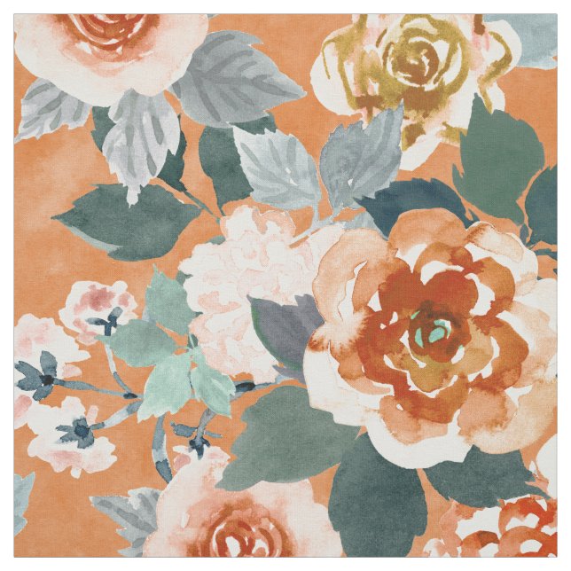 Tecido IN LOVE Orange Blush Mint Floral (Modelo)