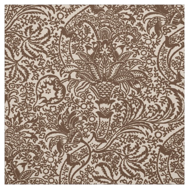 Tecido Indiano de William Morris, Taupe Tan e bege (Modelo)