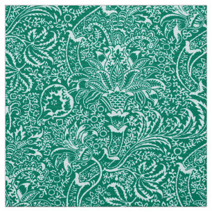 Tecido Indiano de William Morris, turquesa e Aqua da luz