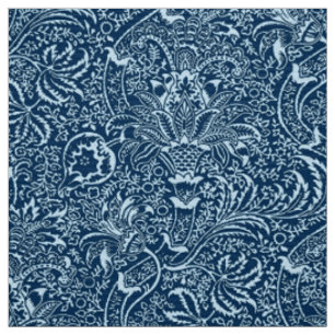 Tecido Indiano, índigo e azul-céu de William Morris
