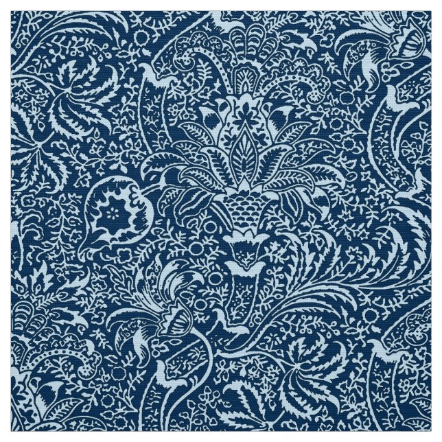 Tecido Indiano, índigo e azul-céu de William Morris (Modelo)