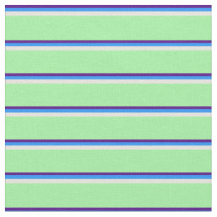 Tecido Índigo, azul, bege e verde