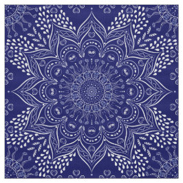 Tecido Indigo Blue Mandala