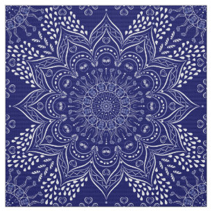 Tecido Indigo Blue Mandala