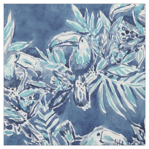 Tecido Índigo do PLANO de TOUCAN tropical