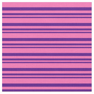 Tecido Indigo e Padrões Riscados Rosa Quente