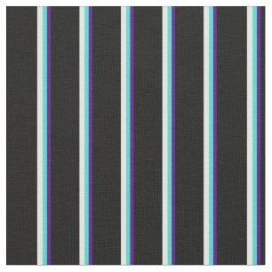 Tecido Indigo, Turquesa, Creme de Casa e Padrão Preto