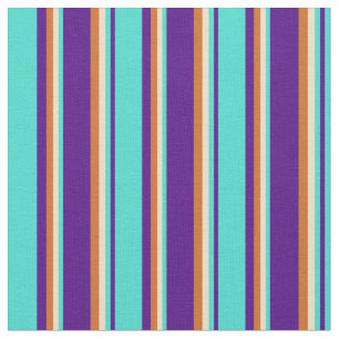 Tecido Indigo, Turquesa, Tan & Chocolate Lines