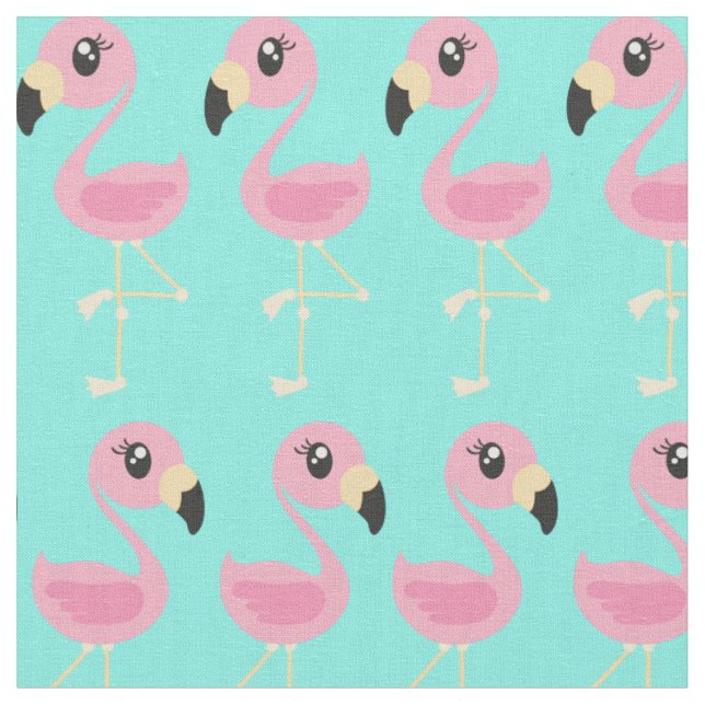 Tecido Infantil Estampa Tropical Flamingo Rosa (Detalhe)