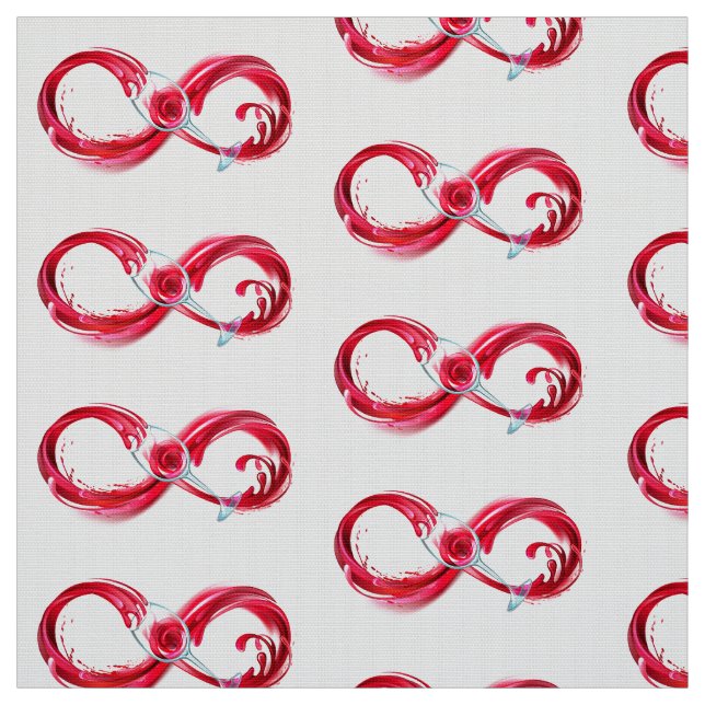 Tecido Infinidade com vinho tinto (Modelo)