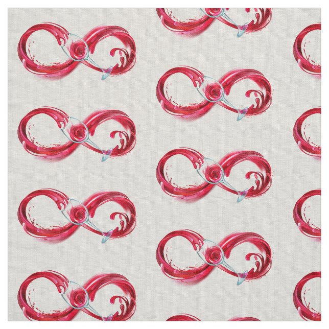 Tecido Infinidade com vinho tinto (Modelo)