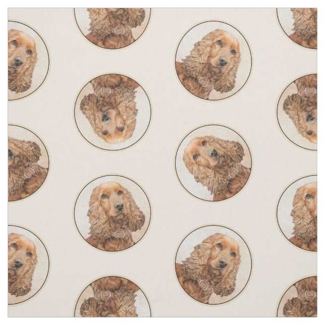 Tecido Inglês Cocker Spaniel Pintura Original (Modelo)