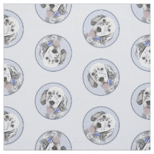 Tecido Inglês Setter Blue Belton Pinting Pet Art