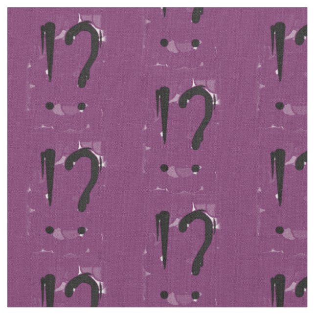 Tecido "Interrobangy" - no roxo (Detalhe)