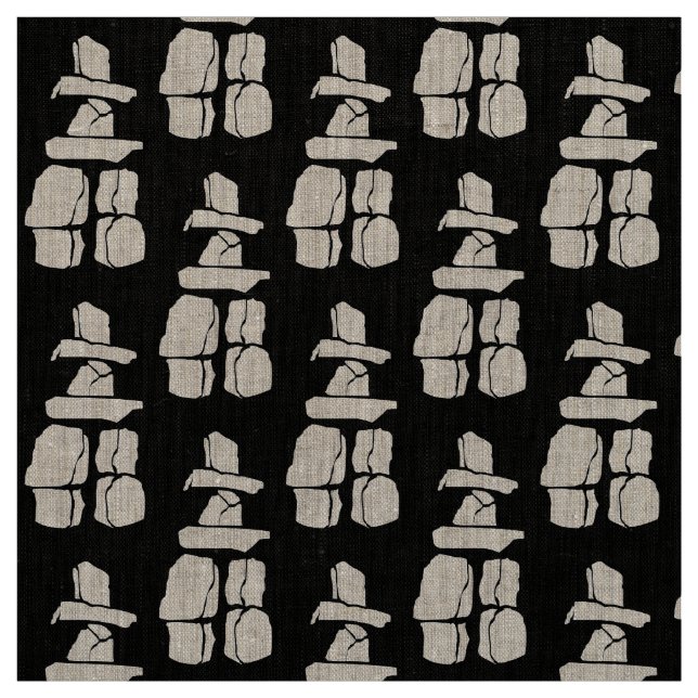 Tecido Inuit Art Vancouver Tecidos Inukshuk Linens (Modelo)
