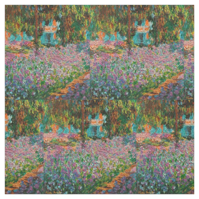 Tecido Íris Jardim Monet Giverny flores (Modelo)