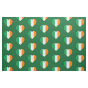 Tecido Irish Flag Cute Irish Hearts Pattern Rua. Patrick