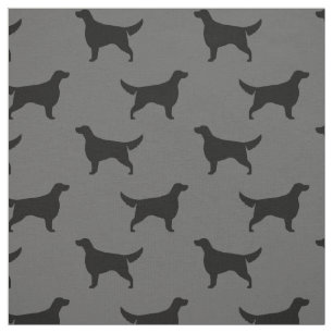 Tecido Irish Setter Silhouettes Padrão Black and Cinza