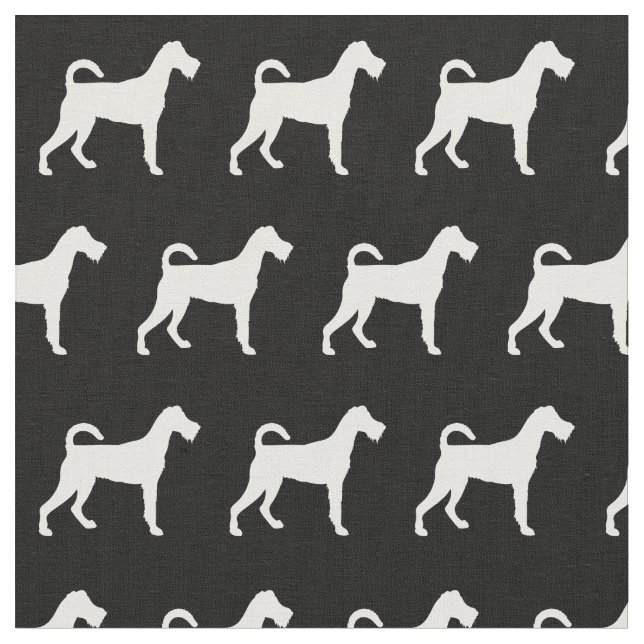 Tecido Irish Terrier Dog Silhouette Pet (Detalhe)