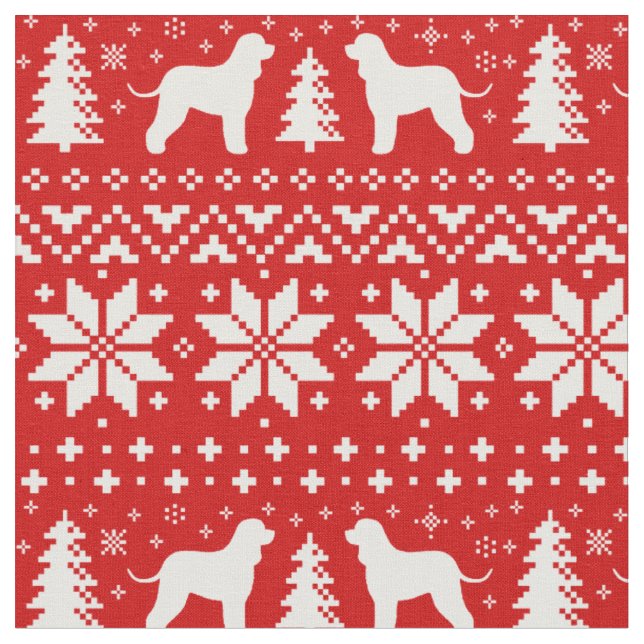 Tecido Irish Water Spaniels Natal Patteray (Detalhe)