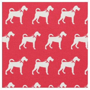 Tecido Irlandês Terrier Dog Silhuette Pet Red