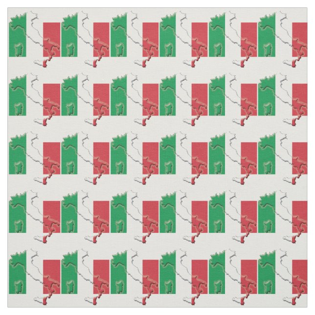 Tecido ITÁLIA MAPA | Bandeira italiana (Modelo)