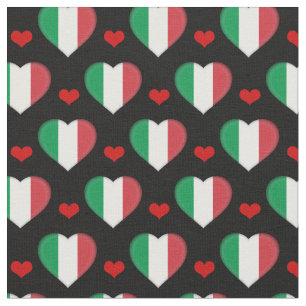 Tecido italiano de moda Flag & Red Heart /Itália
