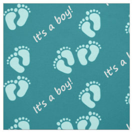 Tecido It's a boy! Motivos de menino pés de bebé bebé