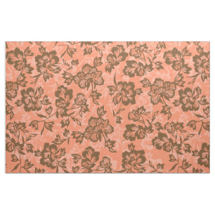 Tecido Iwalani Vintage Havaiian Papaya Floral