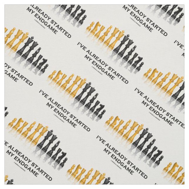 Tecido Já comecei o meu humor Geek de xadrez (Modelo)