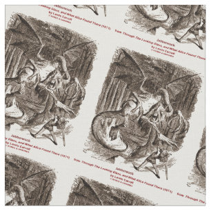 Tecido Jabberwock por Lewis Carroll através do espelho