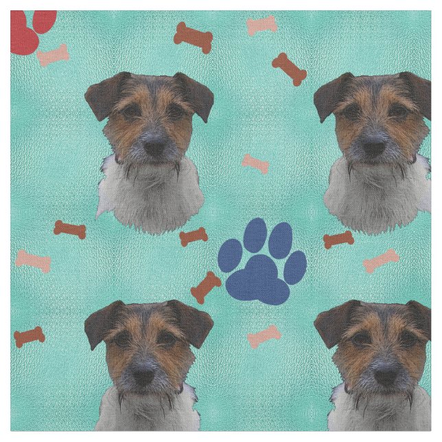 Tecido Jack Russell Terrier Art (Detalhe)