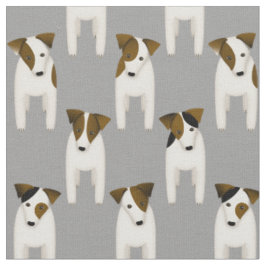 Tecido Jack Russell Terriers bons cachorros esperando
