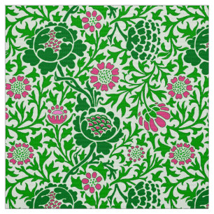 Tecido Jacobean Floral, Emerald e Verde limão