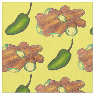 Tecido Jalapeño Poppers Green Hot Jalapeno Pepper