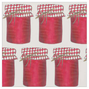 Tecido Jam Strawberry Jar of Jelly Berry Fruta Preserve