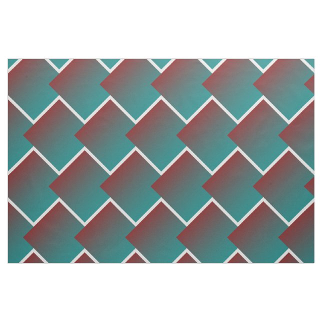 Tecido Janelas em branco teal burgundy (Fat Quarter)