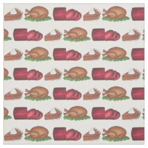 Tecido Janta de Ação de Graças Turquia Cranberry Pumpkin